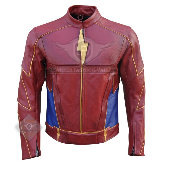 【 FLASH】【やぎ革】レザージャケット【XL】 Flash Jay Garrick Leather Jacket - FREE shipping